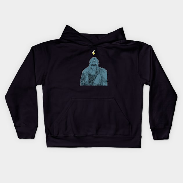 Mountain Gorilla Kids Hoodie by Alexander Jackson Art